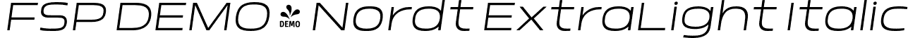 FSP DEMO - Nordt ExtraLight Italic font - Fontspring-DEMO-nordt-extralightitalic.otf