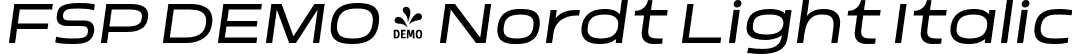FSP DEMO - Nordt Light Italic font - Fontspring-DEMO-nordt-lightitalic.otf