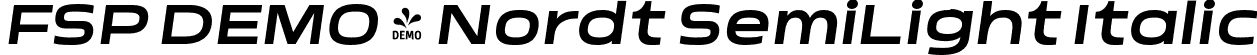 FSP DEMO - Nordt SemiLight Italic font - Fontspring-DEMO-nordt-semilightitalic.otf