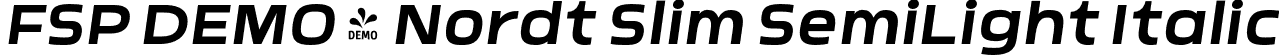 FSP DEMO - Nordt Slim SemiLight Italic font - Fontspring-DEMO-nordtslim-semilightitalic.otf