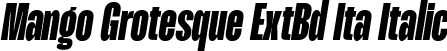 Mango Grotesque ExtBd Ita Italic font - MangoGrotesque-ExtBdIta.otf