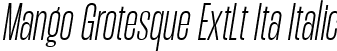 Mango Grotesque ExtLt Ita Italic font - MangoGrotesque-ExtLtIta.ttf