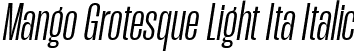 Mango Grotesque Light Ita Italic font - MangoGrotesque-LightItalic.ttf