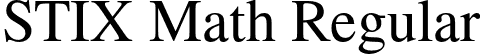 STIX Math Regular font - STIXMath-Regular.otf