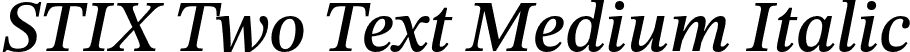 STIX Two Text Medium Italic font - STIXTwoText-MediumItalic.otf
