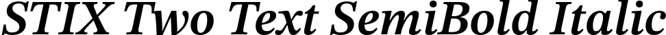STIX Two Text SemiBold Italic font - STIXTwoText-SemiBoldItalic.otf