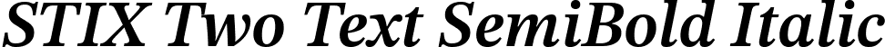 STIX Two Text SemiBold Italic font - STIXTwoText-SemiBoldItalic.ttf