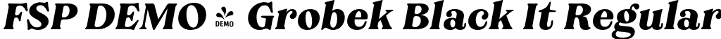FSP DEMO - Grobek Black It Regular font - Fontspring-DEMO-grobek-blackit.otf