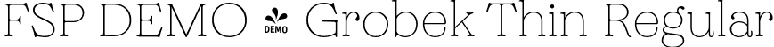 FSP DEMO - Grobek Thin Regular font - Fontspring-DEMO-grobek-thin.otf