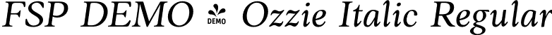 FSP DEMO - Ozzie Italic Regular font - Fontspring-DEMO-ozzie-italic.otf