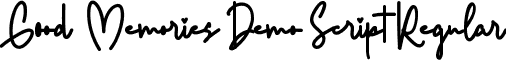 Good Memories Demo Script Regular font - GoodMemoriesDemoScript.ttf