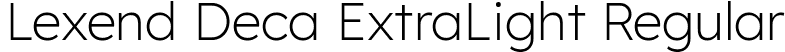 Lexend Deca ExtraLight Regular font - LexendDeca-ExtraLight.ttf