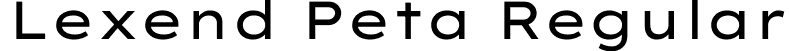 Lexend Peta Regular font - LexendPeta[wght].ttf