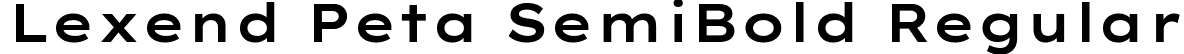 Lexend Peta SemiBold Regular font - LexendPeta-SemiBold.ttf