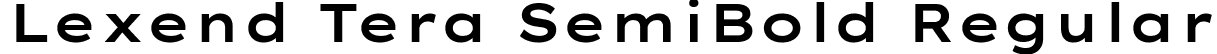 Lexend Tera SemiBold Regular font - LexendTera-SemiBold.ttf