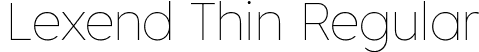 Lexend Thin Regular font - Lexend-Thin.ttf