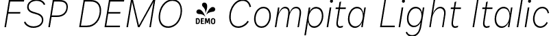 FSP DEMO - Compita Light Italic font - Fontspring-DEMO-compita-lightitalic.otf