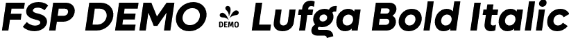 FSP DEMO - Lufga Bold Italic font - Fontspring-DEMO-lufga-bolditalic.otf