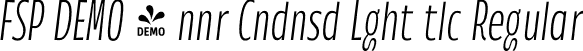 FSP DEMO - nnr Cndnsd Lght tlc Regular font - Fontspring-DEMO-annuario-condensedlightitalic.otf