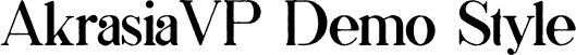 AkrasiaVP Demo Style font - AkrasiaVPDemo-Style.otf