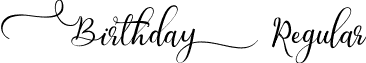 Birthday Regular font - birthday.ttf