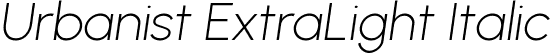 Urbanist ExtraLight Italic font - Urbanist-ExtraLightItalic.ttf