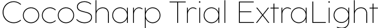 CocoSharp Trial ExtraLight font - Coco-Sharp-Extralight-trial.ttf