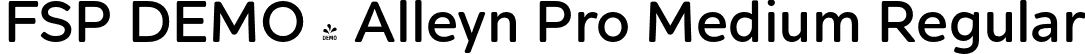 FSP DEMO - Alleyn Pro Medium Regular font - Fontspring-DEMO-alleynpro-medium.otf