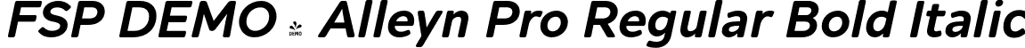 FSP DEMO - Alleyn Pro Regular Bold Italic font - Fontspring-DEMO-alleynpro-boldoblique.otf