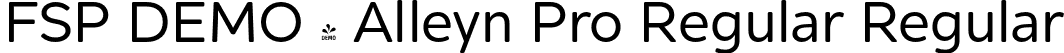 FSP DEMO - Alleyn Pro Regular Regular font - Fontspring-DEMO-alleynpro-regular.otf