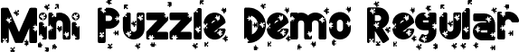 Mini Puzzle Demo Regular font - MiniPuzzleDemoRegular.ttf