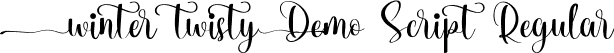 Winter Twisty Demo Script Regular font - WinterTwistyDemoScript.ttf