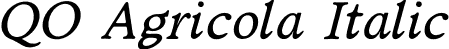 QO Agricola Italic font - qoagricola-italic.otf