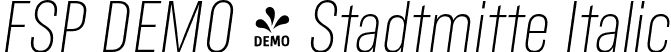 FSP DEMO - Stadtmitte Italic font - Fontspring-DEMO-stadtmitte-regularitalic.otf