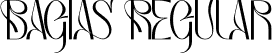 Bagias Regular font - Bagias.ttf