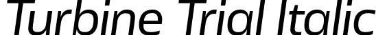 Turbine Trial Italic font - TurbineTrial-Italic.otf