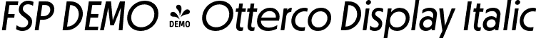 FSP DEMO - Otterco Display Italic font - Fontspring-DEMO-ottercodisplay-italic.otf