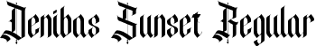 Denibas Sunset Regular font - Denibas sunset.otf