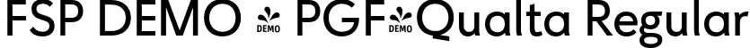 FSP DEMO - PGF-Qualta Regular font - Fontspring-DEMO-pgf-qualta-regular.otf