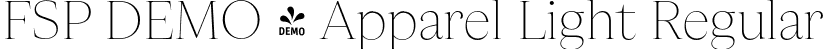 FSP DEMO - Apparel Light Regular font - Fontspring-DEMO-apparel-light.otf