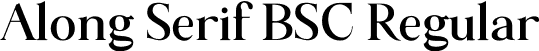 Along Serif BSC Regular font - alongserifbsc-regular.otf