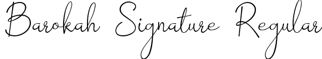 Barokah Signature Regular font - BarokahSignatureRegular-PK15Z.ttf