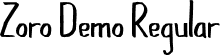 Zoro Demo Regular font - Zoro Demo.otf
