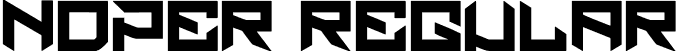 noper Regular font - noper.ttf