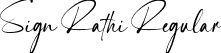 Sign Rathi Regular font - Sign Rathi.otf