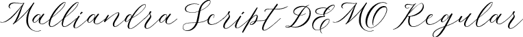 Malliandra Script DEMO Regular font - Malliandrascriptdemo-eZYgg.otf