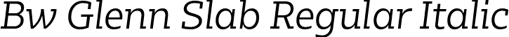 Bw Glenn Slab Regular Italic font - BwGlennSlab-RegularItalic.otf