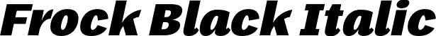 Frock Black Italic font - frock-blackitalic.otf
