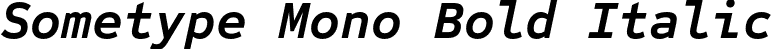 Sometype Mono Bold Italic font - Dharma Type - Sometype Mono Bold Italic.otf