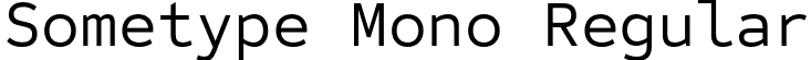 Sometype Mono Regular font - Dharma Type - Sometype Mono Regular.otf